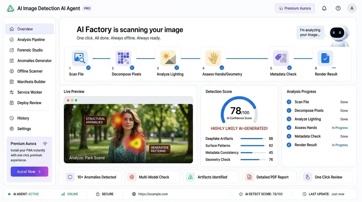 AI phone verification dashboard software example